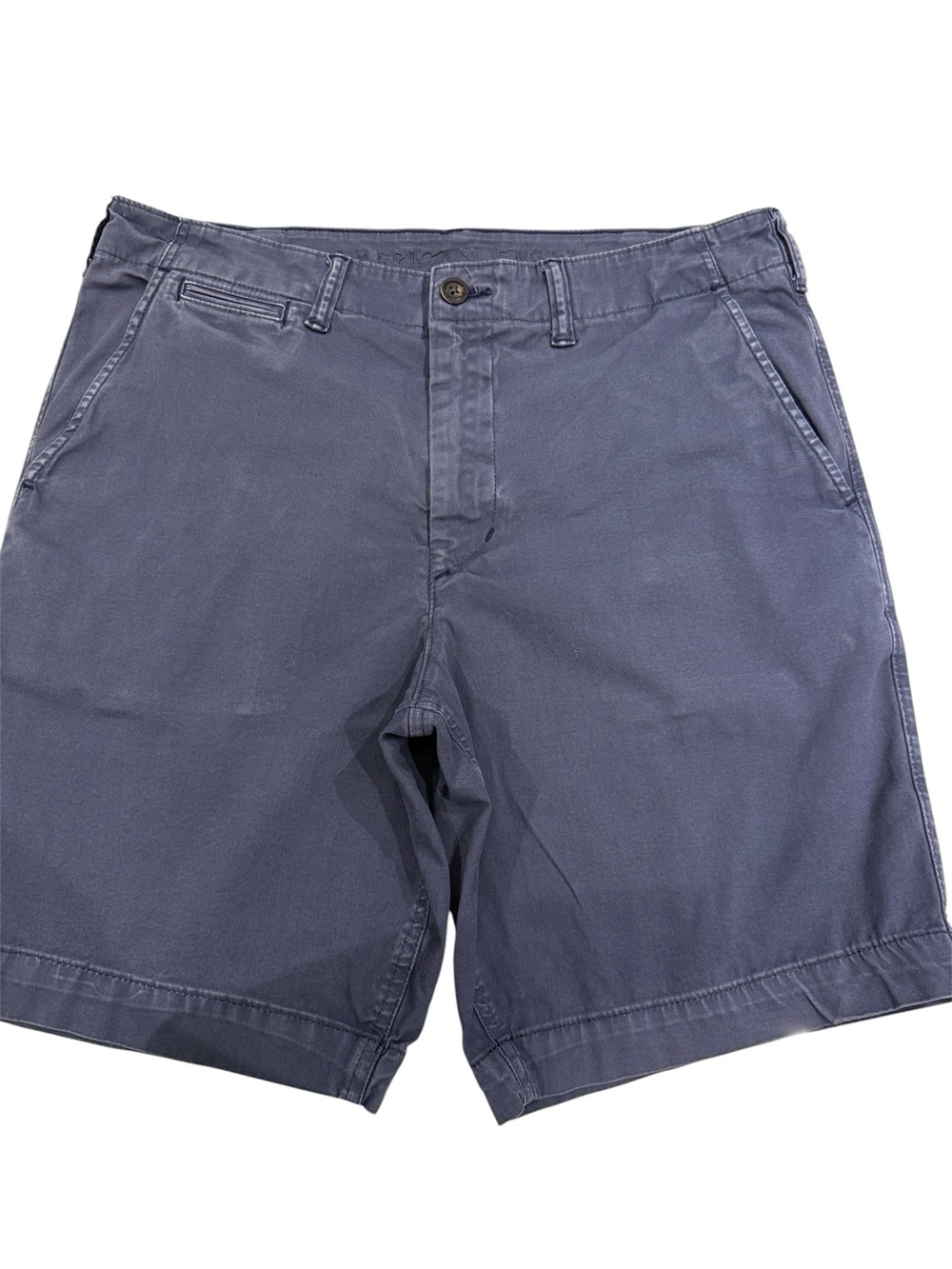 American Eagle Outfitters Men's Navy Flat-Front Chino Shorts